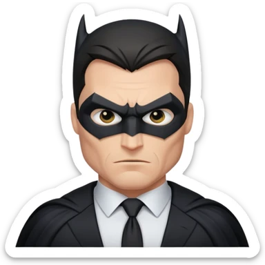 caucasian batman standing sticker