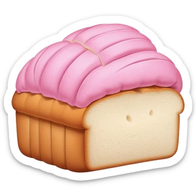 Pink loaf of bread with Bimbo branding sticker