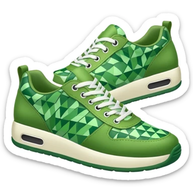 green patterned shoes  sticker