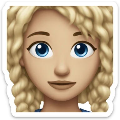 blue eyes dirty blonde hair qo sticker
