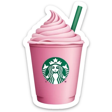 Starbucks cofee pink sticker