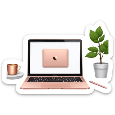 Sims 4 on a rose gold MacBook  sticker