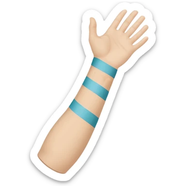 forearm with kinesio tape (physiotherapy)  sticker