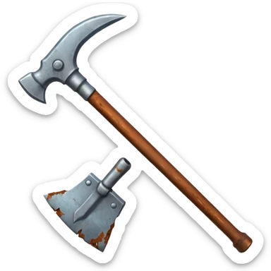 ore mining pickaxe sticker