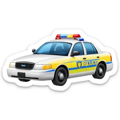 police car crime scene sticker
