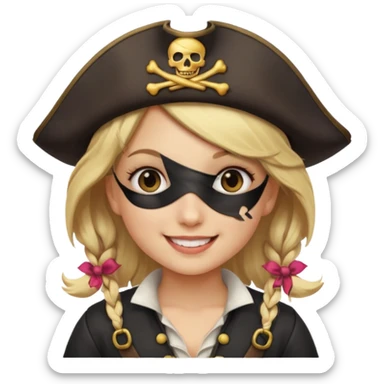 Creates a emoji for pirates girl sticker