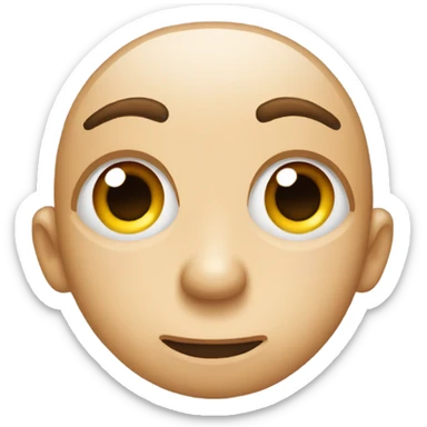 normal face but twitching eye sticker