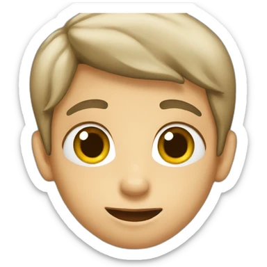 A boy giving his hear sticker