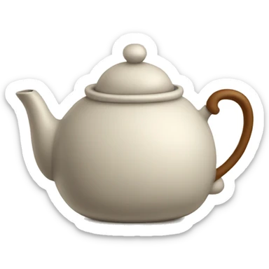 teapot with tea cozy sticker
