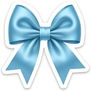 Cute light blue bow sticker