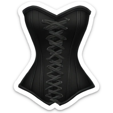 gothic black long sleeve corset sticker