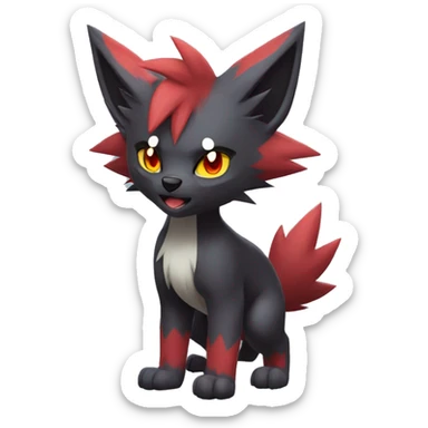 Litten-Zoroark-Mightyena-Zorua full body sticker