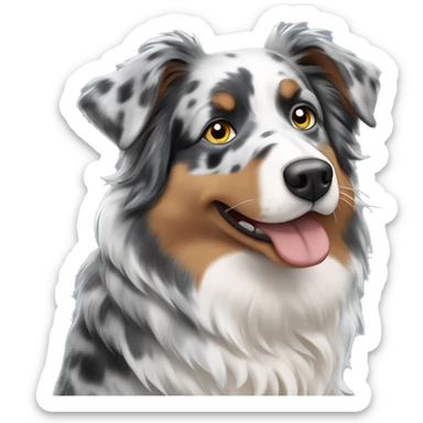 Blue Merle Australian Shepherd sticker