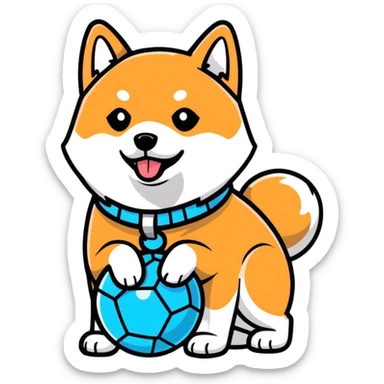 Disco shiba sticker