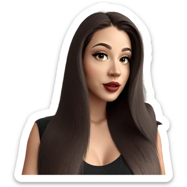 girl with flower vase sticker