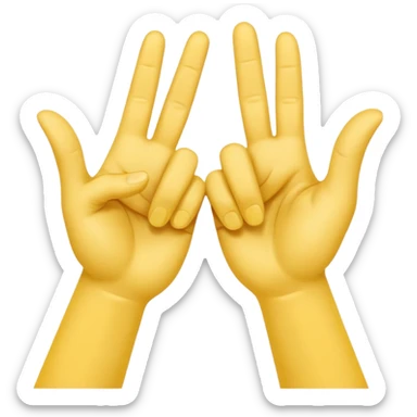 Yvl handsign yellow  sticker