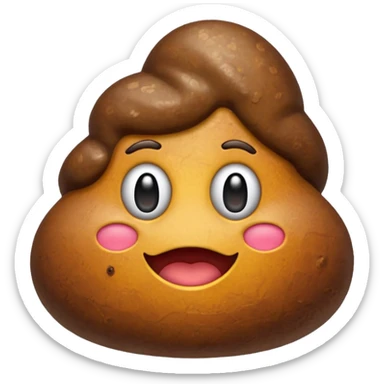 Poop emoji with supermicro logo sticker