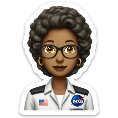 Annie Easley, NASA scientist uniform, no glasses sticker