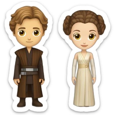 Anakin skywalker avec Padmée amidala sticker