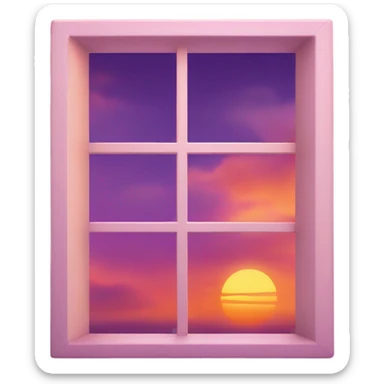 Sunset from a window  sticker