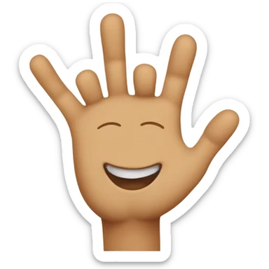 Je veux un emoji avec cette tête 🙂 mais qui a des pieds en l’air et ses mains sur les joues  sticker