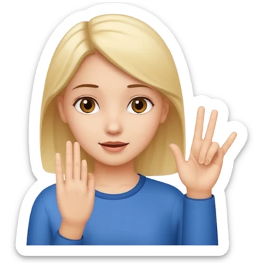 Talk to the hand girl sticker