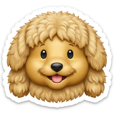 ivory golden doodle emoji  sticker