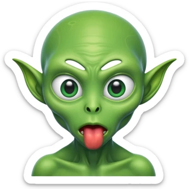 alien hungry sticker