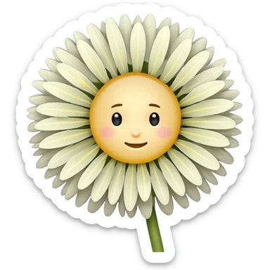 a dandelion with a halo and a brown background sticker