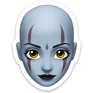 Assaj Ventress from Star Wars feels shy sticker