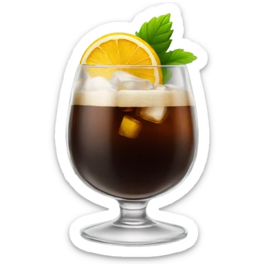 Vaso de fernet con coca y hielo sticker