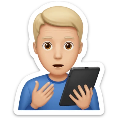 un monsieur fou sur ça tablette sticker