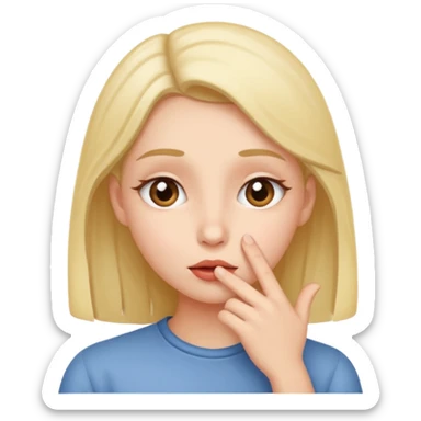 whispering person sticker