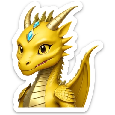 Anime Dragon Android Yellow They/Them sticker