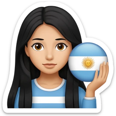 An Argentina girl sticker