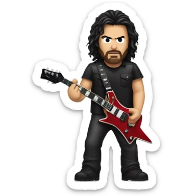 Hombre con rock Metallica  sticker