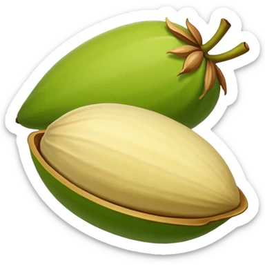 pistachio with shall green nut yellow shall sticker