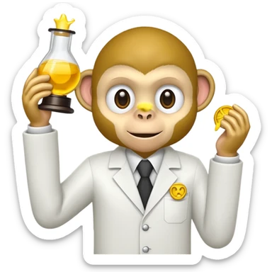 scienist and scienist item with yellow monkey sticker