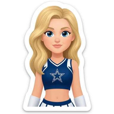 Dallas cowboys cheerleader blonde with short top sticker