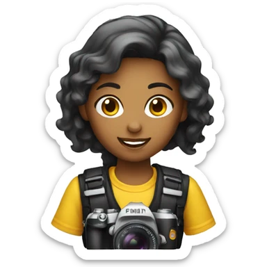 girl photographer sticker