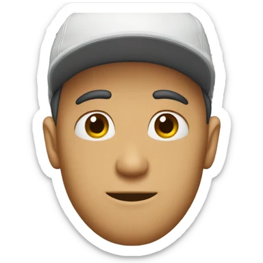 Guy with backwards hat sticker