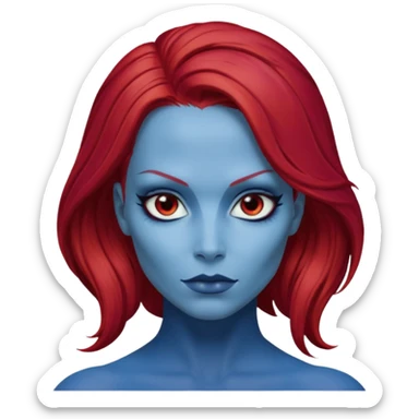 x-men mystique red hair sticker
