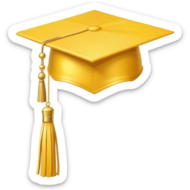yellow graduation cap sticker