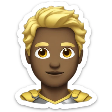 superhero with blonde hair sticker