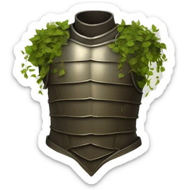 torso armor covered in vines sticker