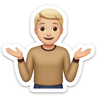 cool perosbn shrug  sticker