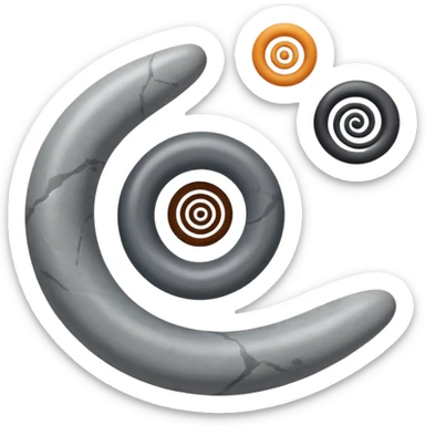 beautiful pebbles line going down a spiral sticker