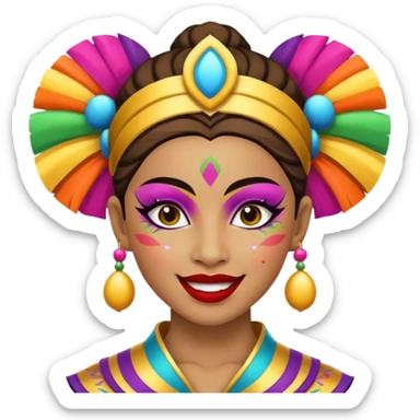Uma pessoa zen  de carnaval fantasiado sticker