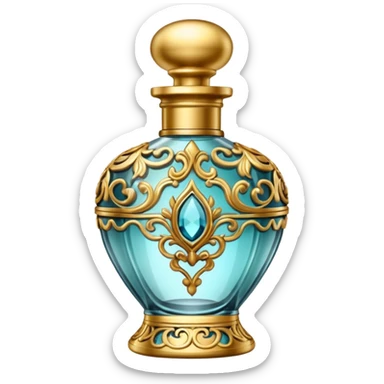 bottle of perfume gold exquisite large takes all the space

 sticker