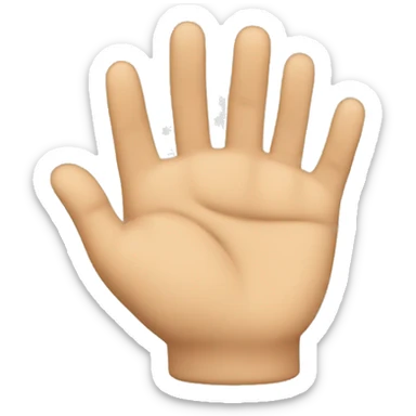 Una mano haciendo la forma de C con todos sus dedos sticker